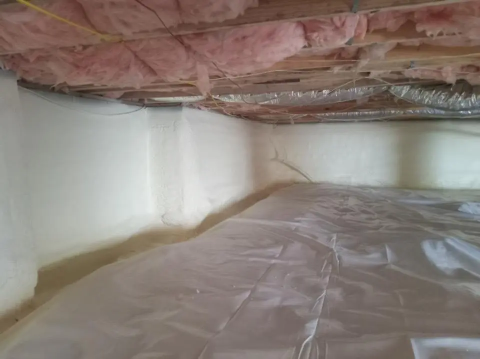 Crawl space encapsulation with closed-cell spray foam for Commercial Roof Restoration in Orlando